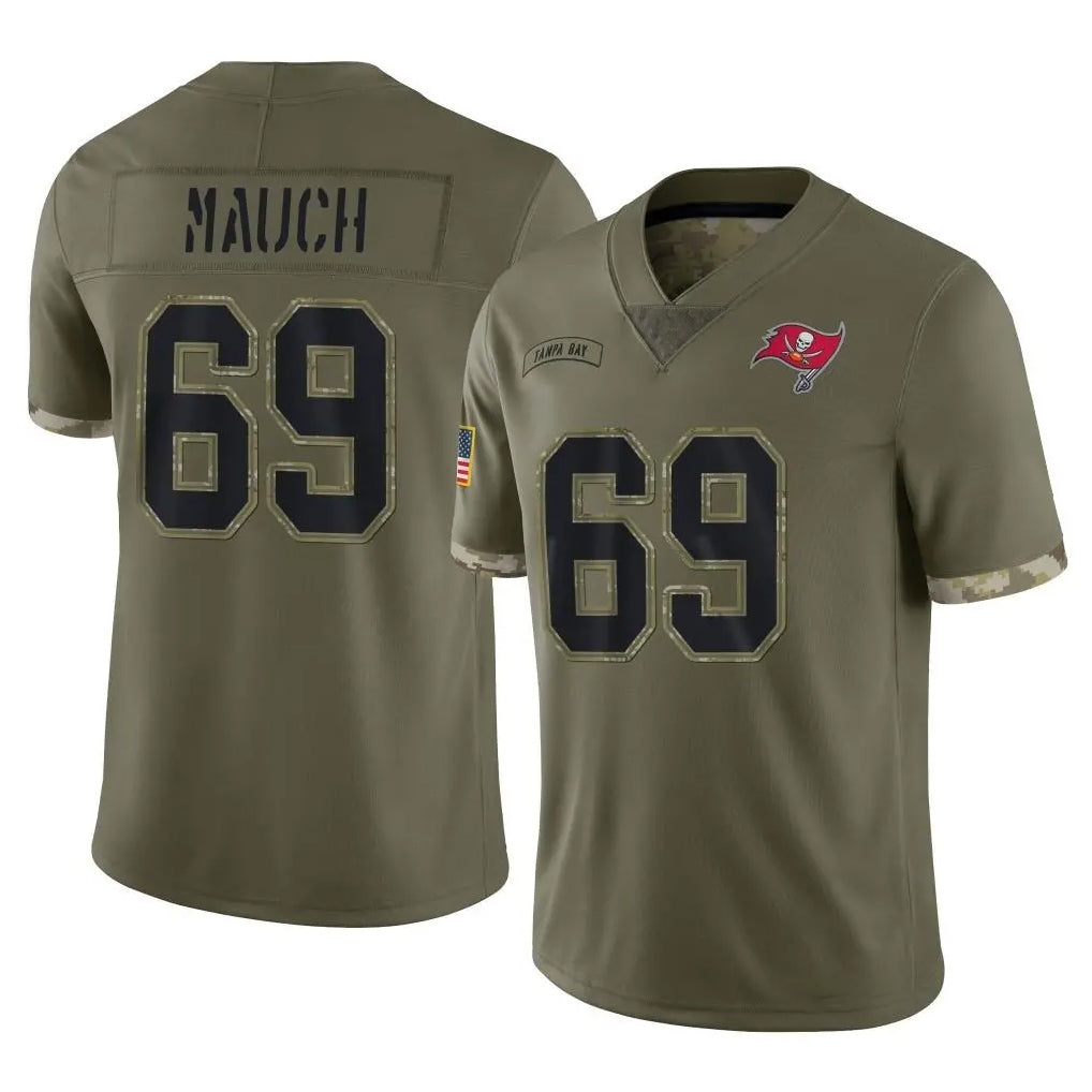 TB.Buccaneers #69 Cody Mauch Player Olive Limited Salute To Service Home Game Qdoa Stitched Jerseys
