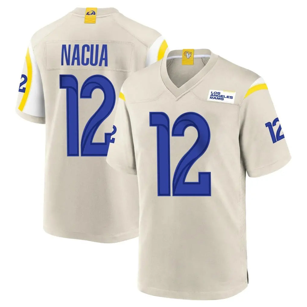 LA.Rams #12 Puka Nacua Player Bone Home Game Qdoa Stitched Jerseys