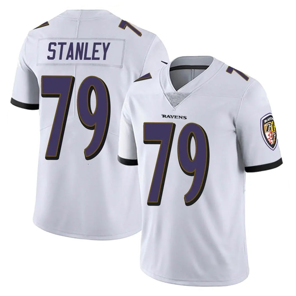 B.Ravens #79 Ronnie Stanley Player White Vapor F.U.S.E. Limited Qdoa Stitched Jerseys