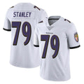 B.Ravens #79 Ronnie Stanley Player White Vapor F.U.S.E. Limited Qdoa Stitched Jerseys
