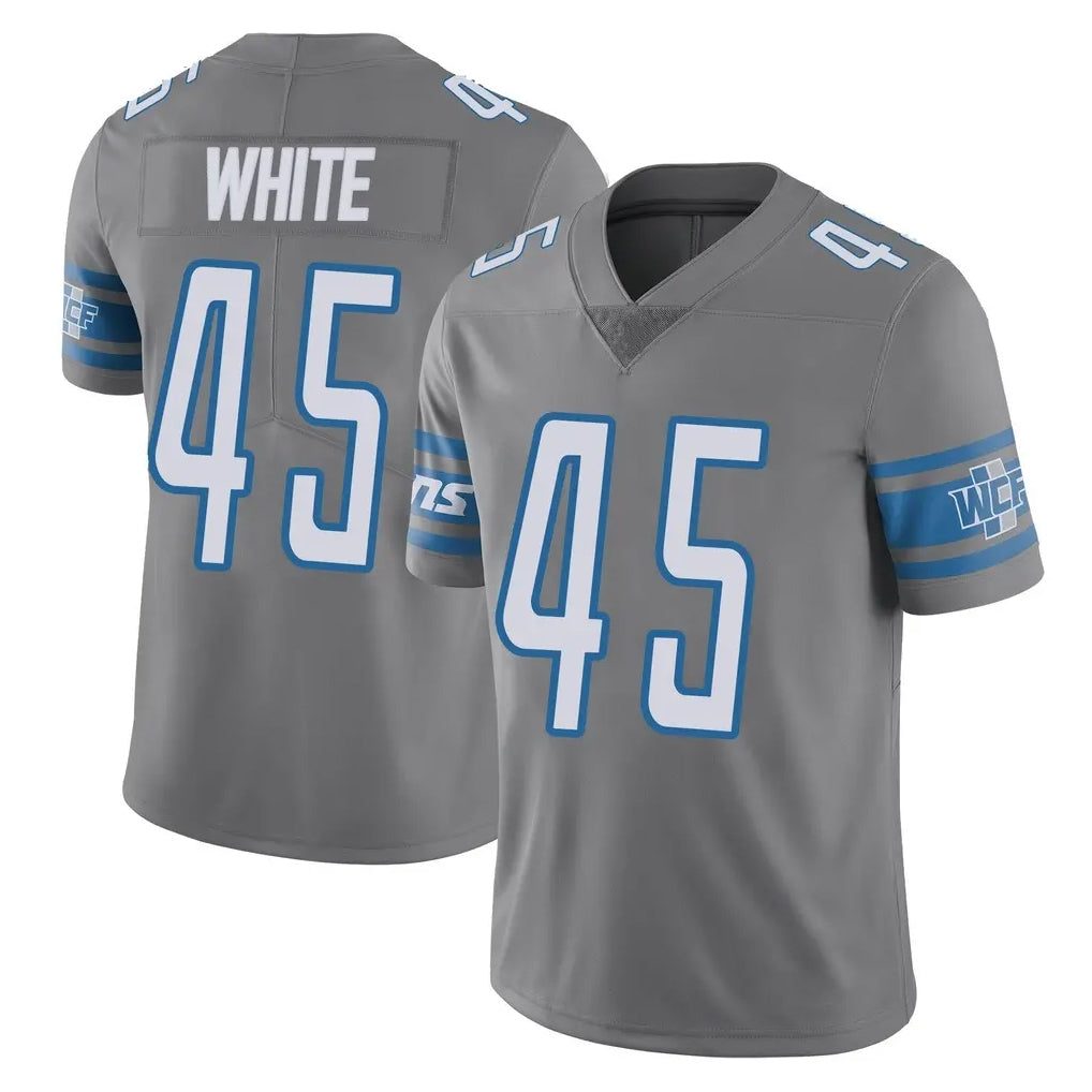 D.Lions #45 Devin White Player Gray Vapor Untouchable Limited Home Game Qdoa Stitched Jerseys