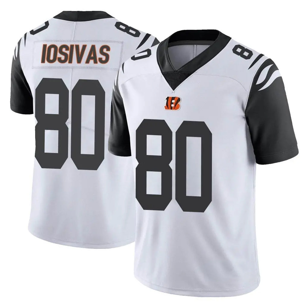 C.Bengals #80 Andrei Iosivas Player White Color Rush Vapor Untouchable Limted Home Game Qdoa Stitched Jerseys