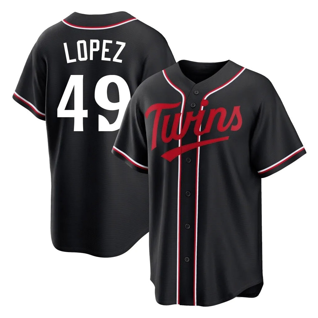 M.Twins #49 Pablo Lopez Player Black Fashion Out Home Limited Qdoa Stitched Jerseys