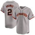 SF.Giants #2 Willy Adames Player Gray Home Limited Qdoa Stitched Jerseys