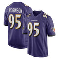 B.Ravens #95 Tavius Robinson Player Purple Home Game Qdoa Stitched Jerseys