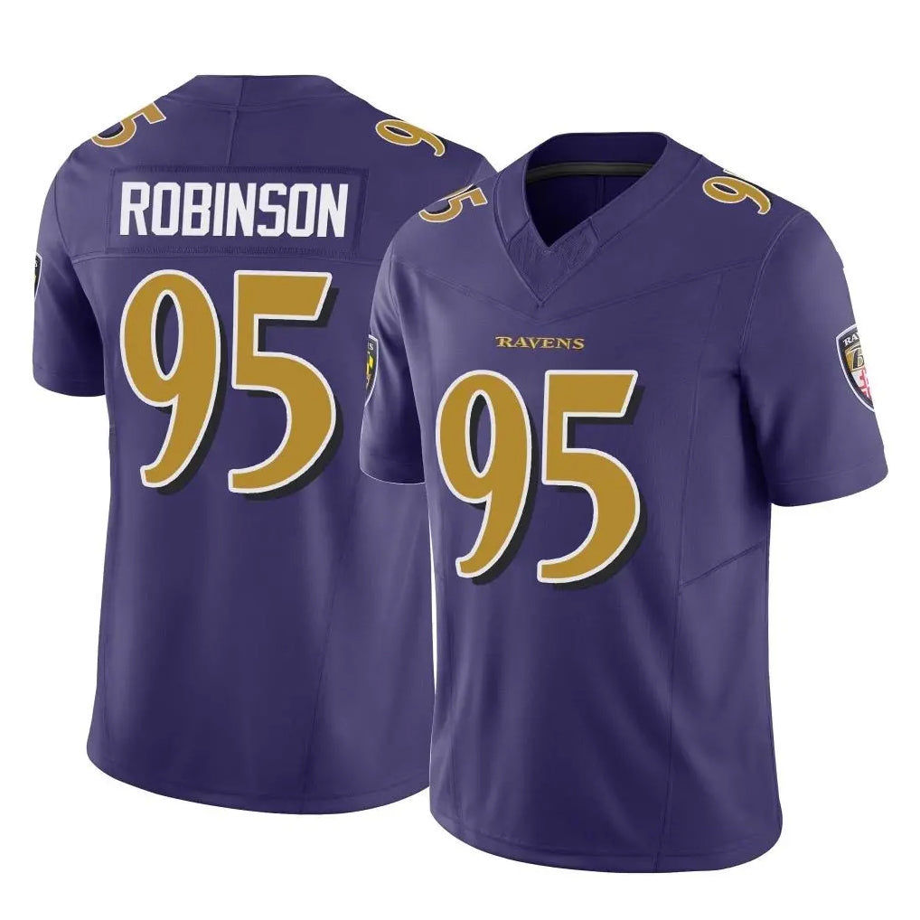 B.Ravens #95 Tavius Robinson Player Purple Vapor F.U.S.E. Limited Qdoa Stitched Jerseys