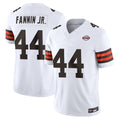 C.Browns #44 Harold Fannin Jr. Player White Vapor F.U.S.E. Limited Home Game Qdoa Stitched Jerseys