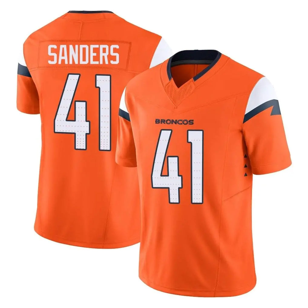 D.Broncos #41 Drew Sanders Player Orange Vapor F.U.S.E. Limited Home Game Qdoa Stitched Jerseys
