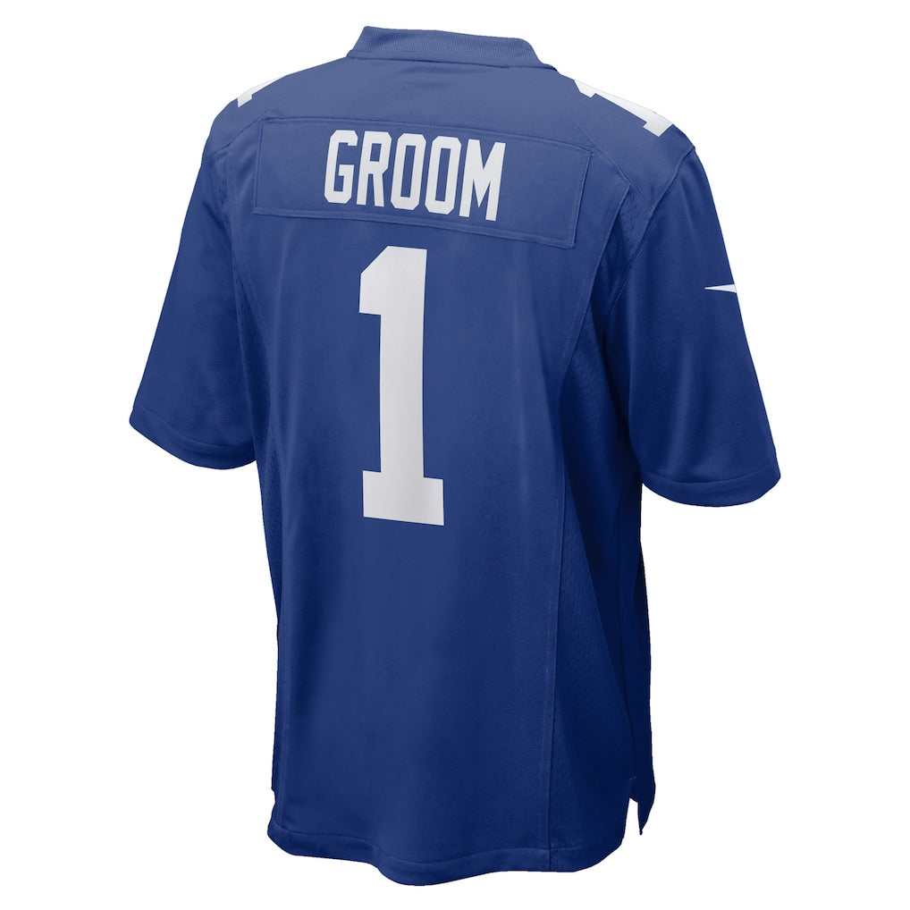 Qdoa NY.Giants #1 Groom Royal Game Jersey
