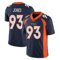 D.Broncos #93 D.J. Jones Player Navy Vapor Untouchable Limited Game Qdoa Stitched Jerseys