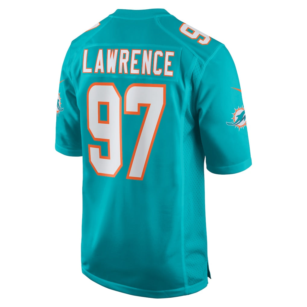 Qdoa M.Dolphins #97 Rashard Lawrence Aqua Team Game Jersey