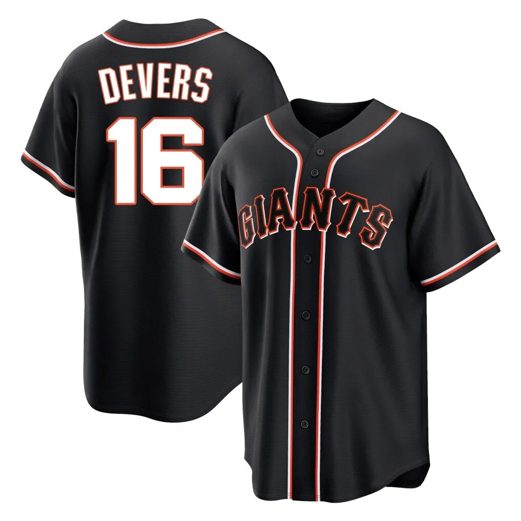 SF.Giants #16 Rafael Devers Player Black Fashion Out Home Limited Qdoa Stitched Jerseys