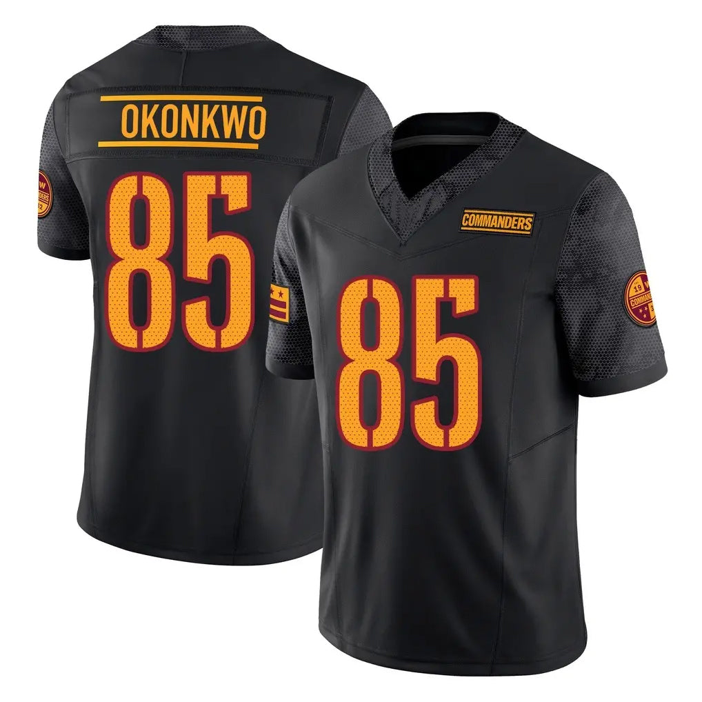 W.Commanders #85 Chig Okonkwo Player Black Limited Vapor F.U.S.E. Home Game draft Stitched Jerseys