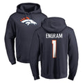 D.Broncos #1 Evan Engram Player Navy Pullover Hoodie Limited Qdoa Stitched Jerseys