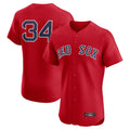 B.Red Sox #34 David Ortiz Player Red Limited Elite Home Game Qdoa Stitched Jerseys