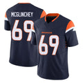 D.Broncos #69 Mike McGlinchey Player Navy Limited Vapor F.U.S.E. Home Game Qdoa Stitched Jerseys