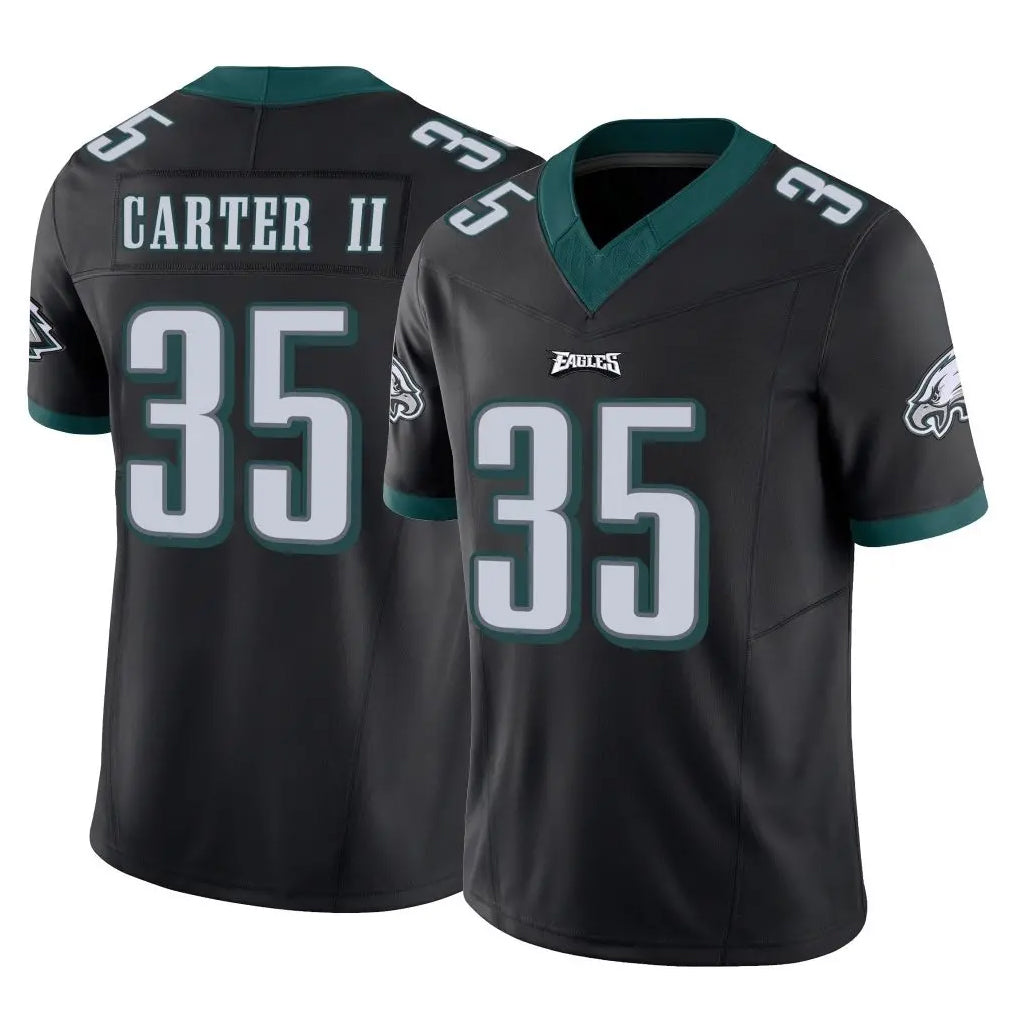 P.Eagles #35 Michael Carter II Player Black Limited Vapor F.U.S.E. Home Game Qdoa Stitched Jerseys