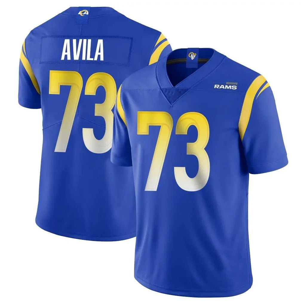 LA.Rams #73 Steve Avila Player Royal Limited Vapor Untouchable Home Game Qdoa Stitched Jerseys