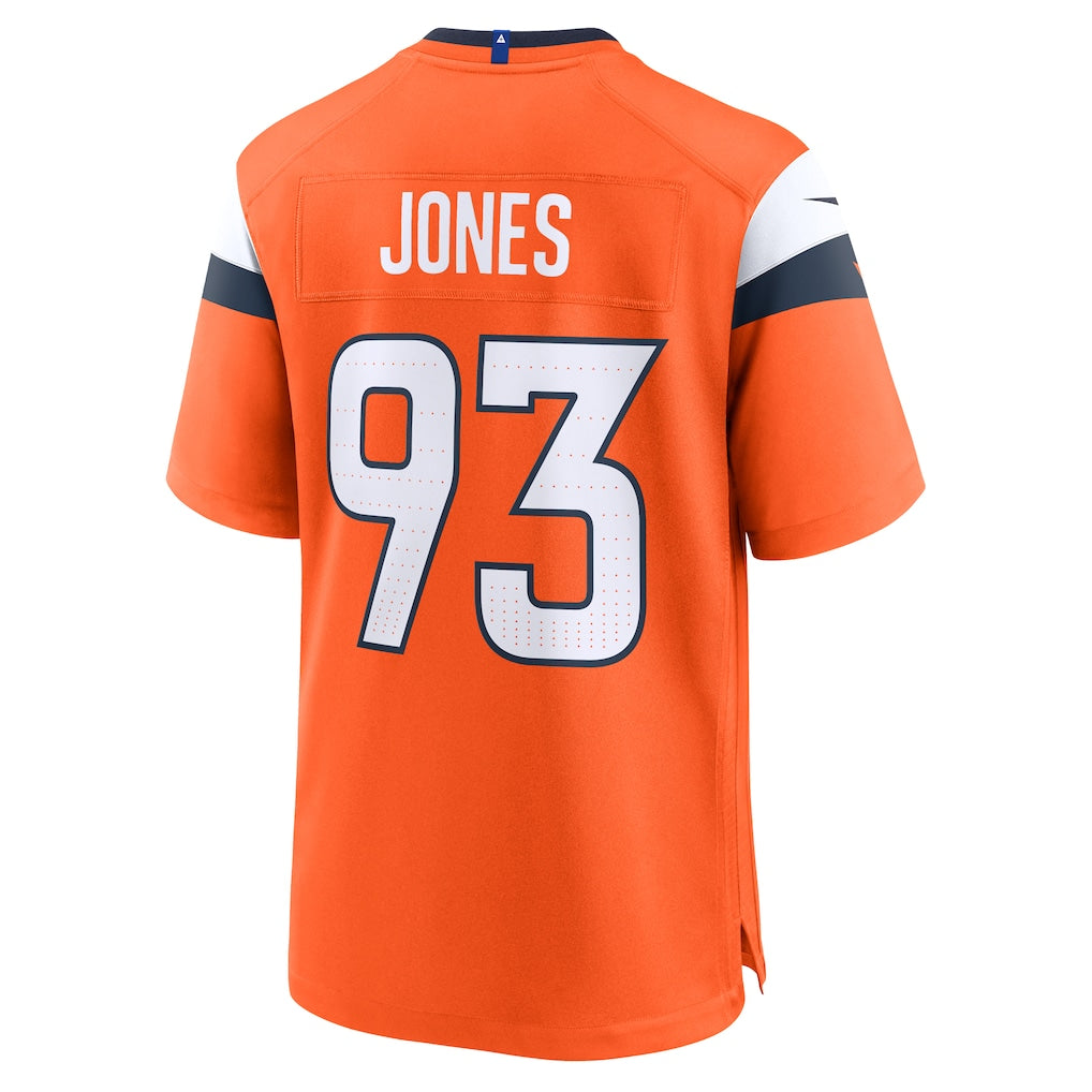 Qdoa D.Broncos #93 D.J. Jones Orange Team Game Jersey
