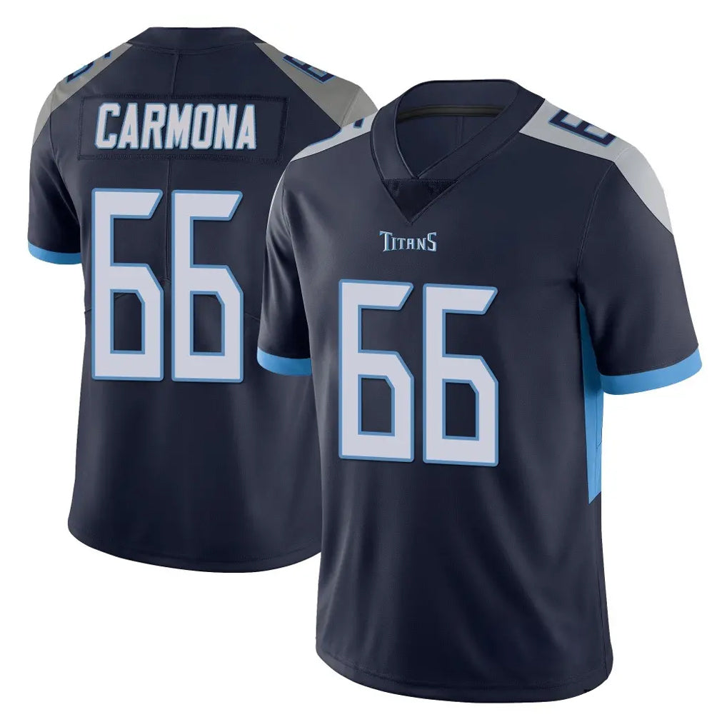 T.Titans #66 Fernando Carmona Jr. Player Navy Limited Vapor Untouchable Home Game Qdoa Stitched Jerseys