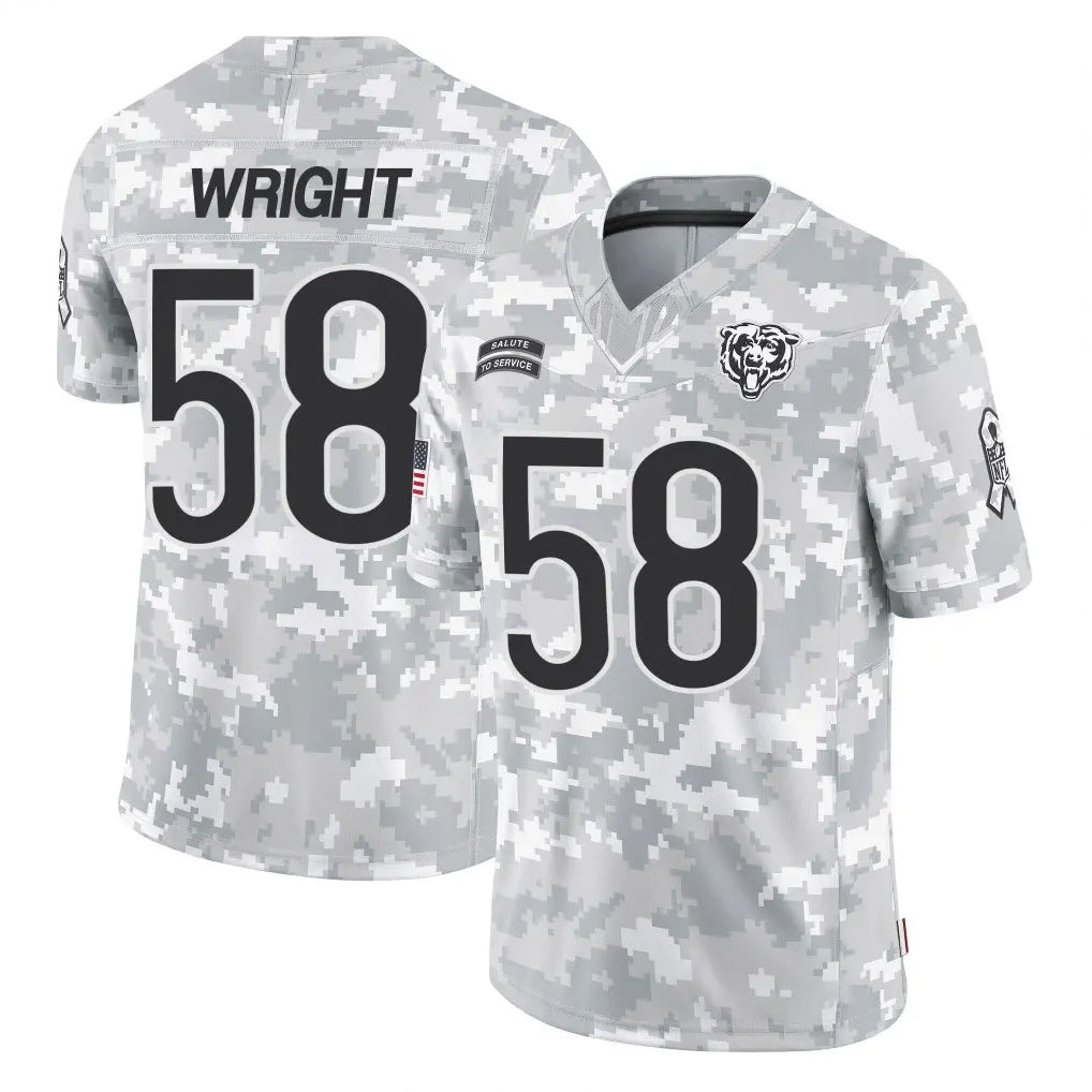 C.Bears #58 Darnell Wright Player Arctic Camo Salute to Service Limited Qdoa Stitched Jerseys