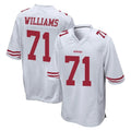 SF.49ers #71 Trent Williams Player White Home Game Qdoa Stitched Jerseys
