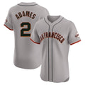 SF.Giants #2 Willy Adames Player Gray Home Limited Elite Qdoa Stitched Jerseys