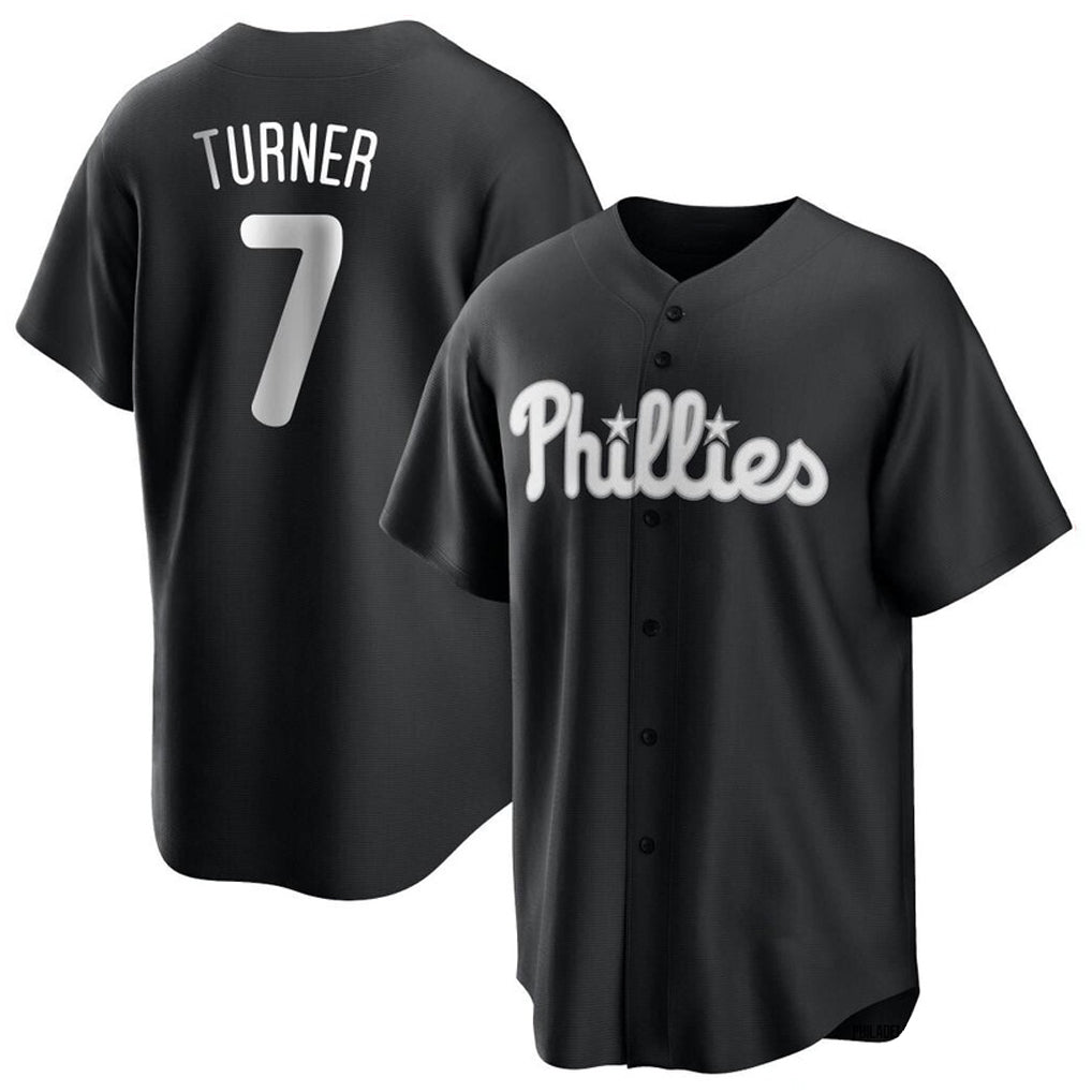 P.Phillies #7 Trea Turner Player Black Alt Fashion Home Game Qdoa Stitched Jerseys