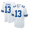 D.Cowboys #13 Caleb Downs Player White Home Game Qdoa Stitched Jerseys