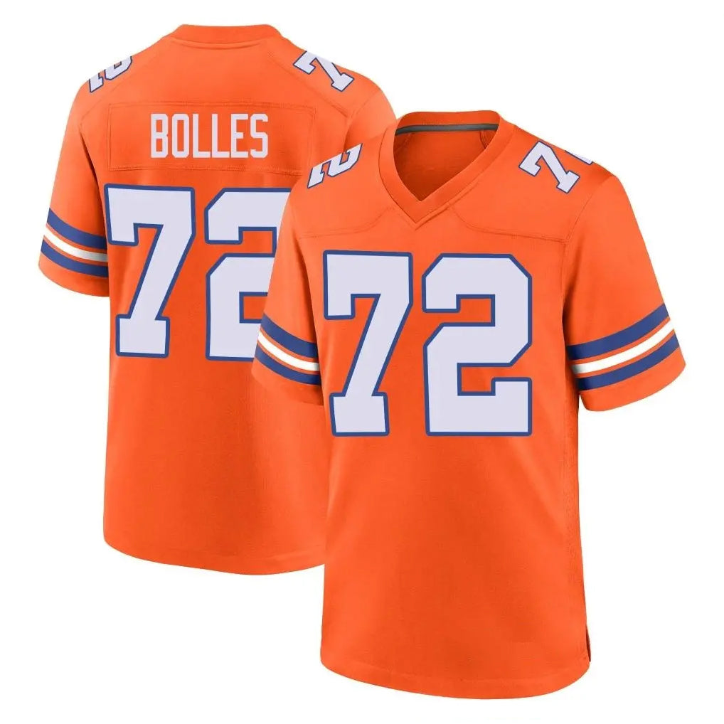 D.Broncos #72 Garett Bolles Player Orange Alternate Collection Throwback Game Qdoa Stitched Jerseys