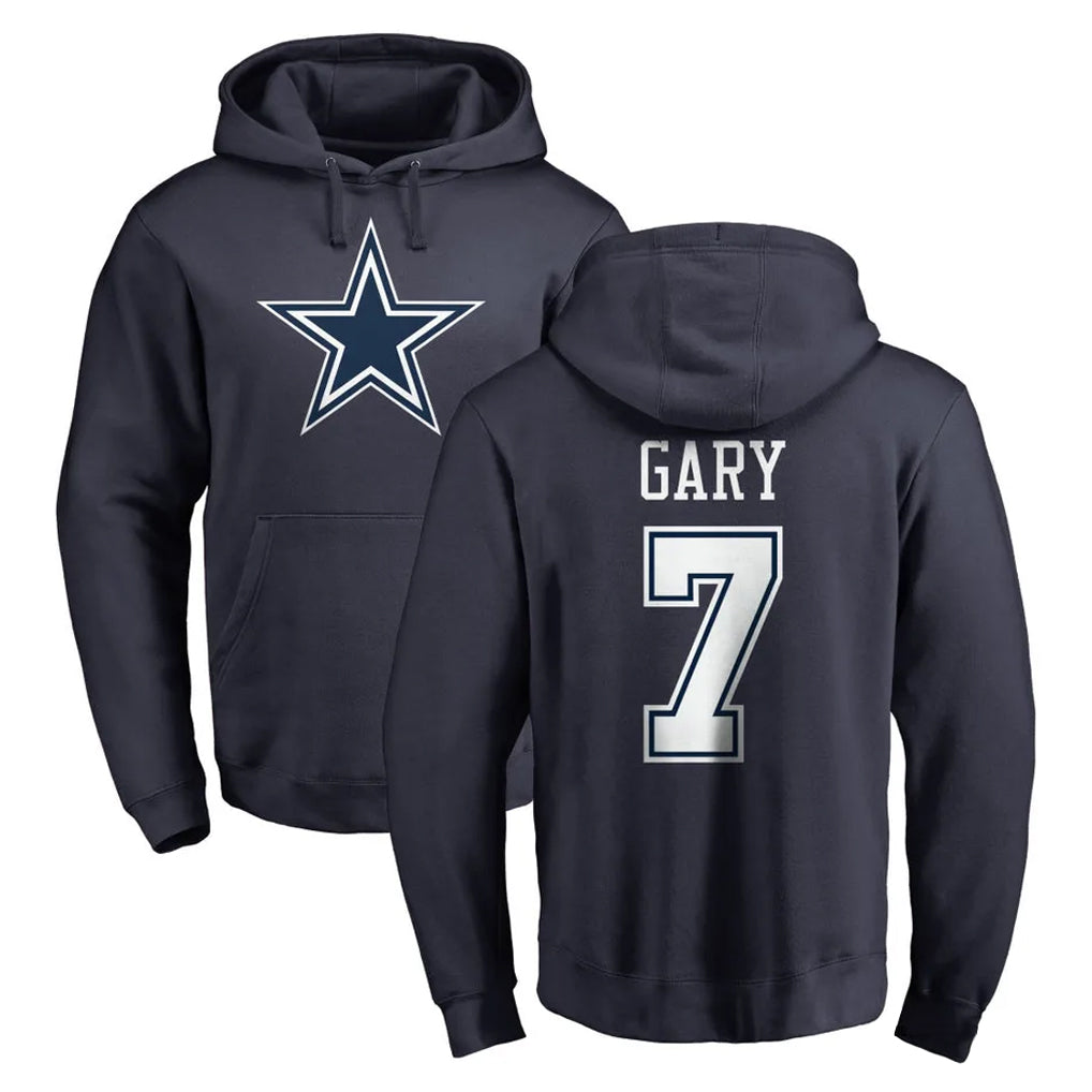 D.Cowboys #7 Rashan Gary Player Navy Pullover Hoodies Limited Qdoa Stitched Jerseys