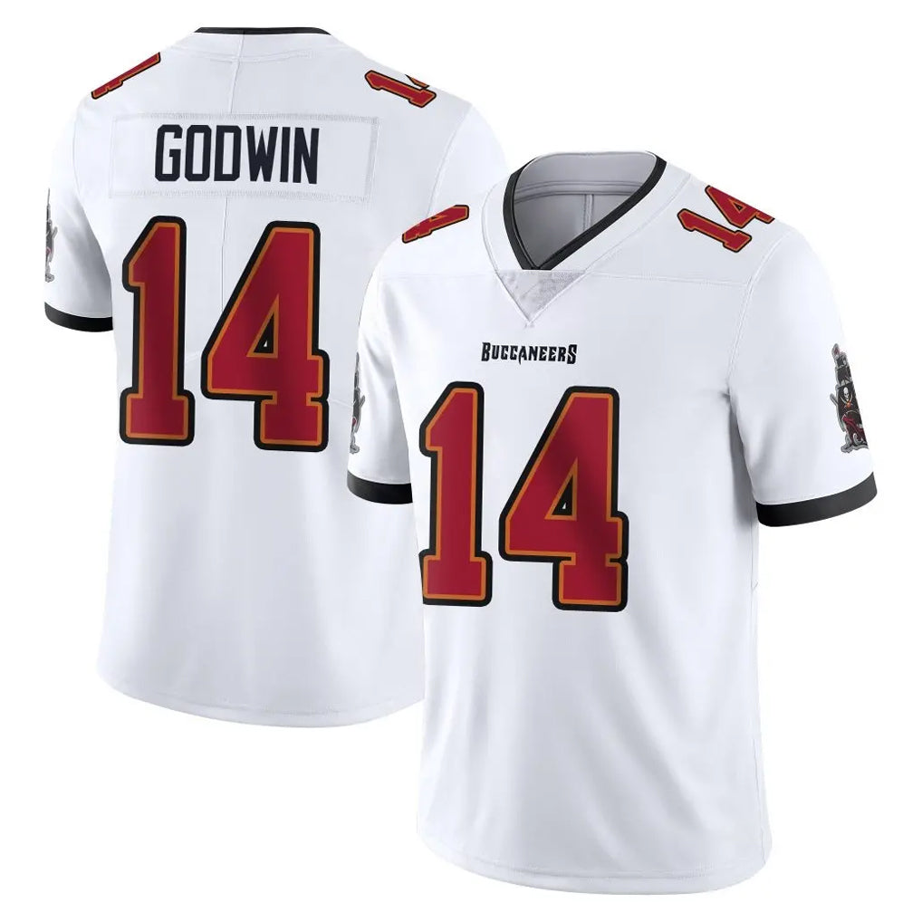 TB.Buccaneers #14 Chris Godwin Jr. Player White Limited Vapor Untouchable Home Game Qdoa Stitched Jerseys