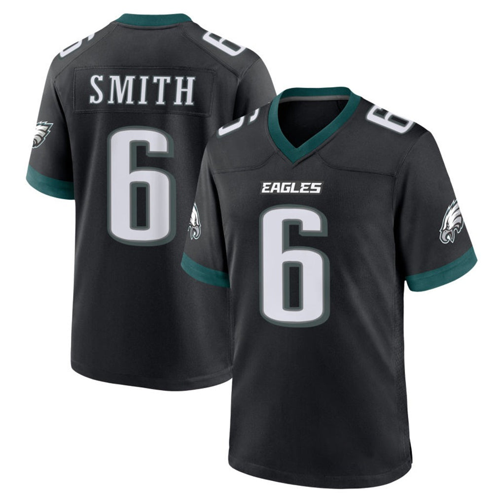 P.Eagles #6 DeVonta Smith Player Black Game Home Qdoa Stitched Jerseys