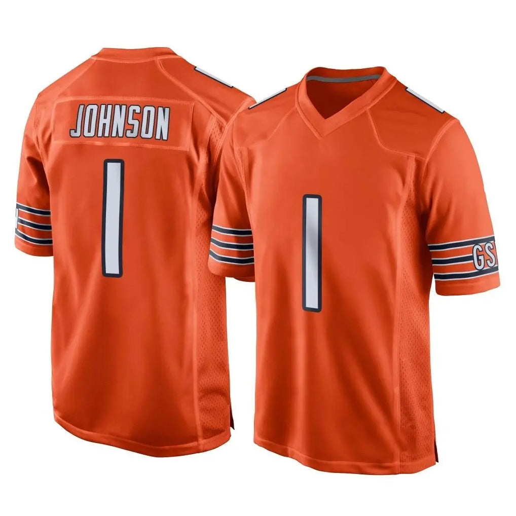 C.Bears #1 Jaylon Johnson Player Orange Home Game Qdoa Stitched Jerseys