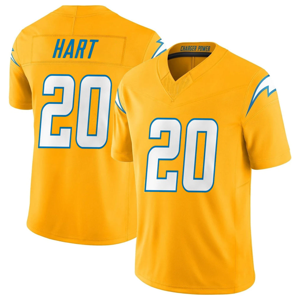 LA.Chargers #20 Cam Hart Player Gold Limited Vapor F.U.S.E. Home Game Qdoa Stitched Jerseys
