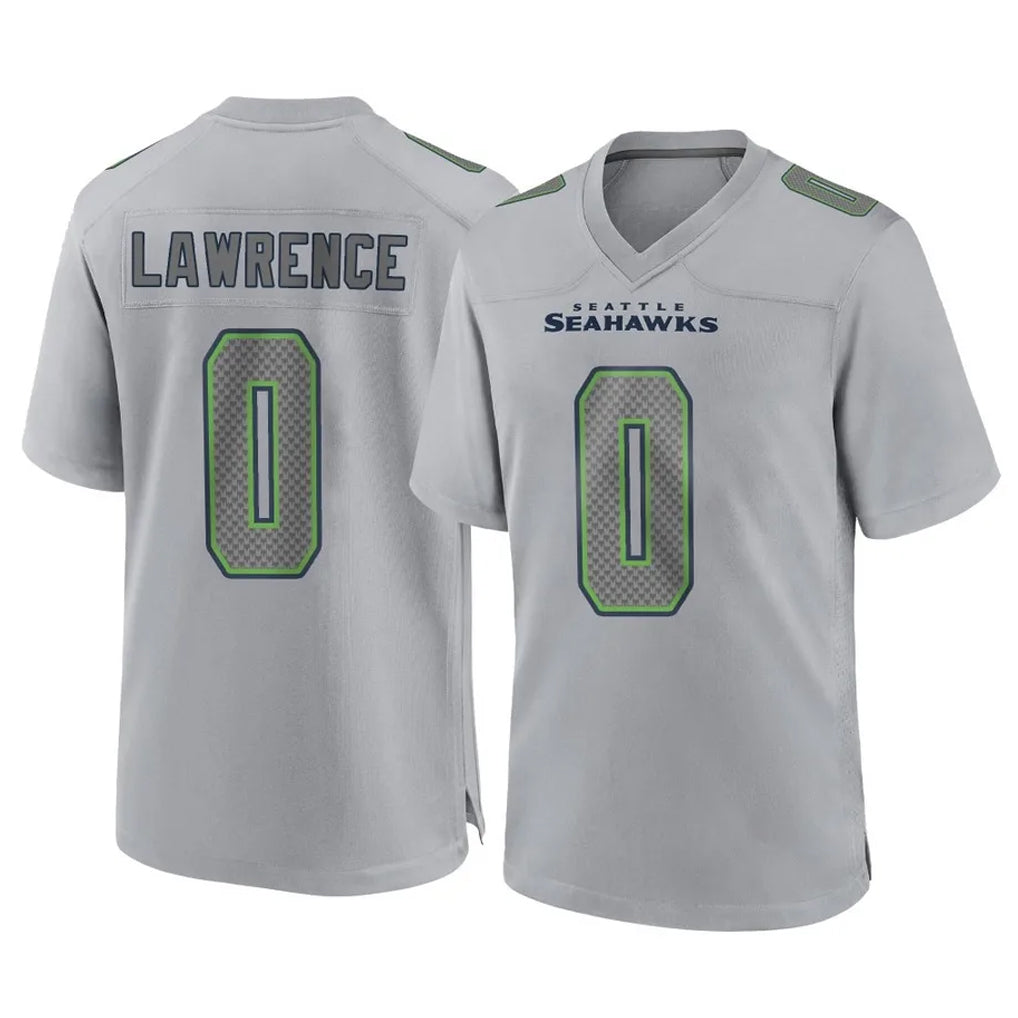 S.Seahawks #0 DeMarcus Lawrence Player Gray Atmosphere Fashion Home Game Qdoa Stitched Jerseys