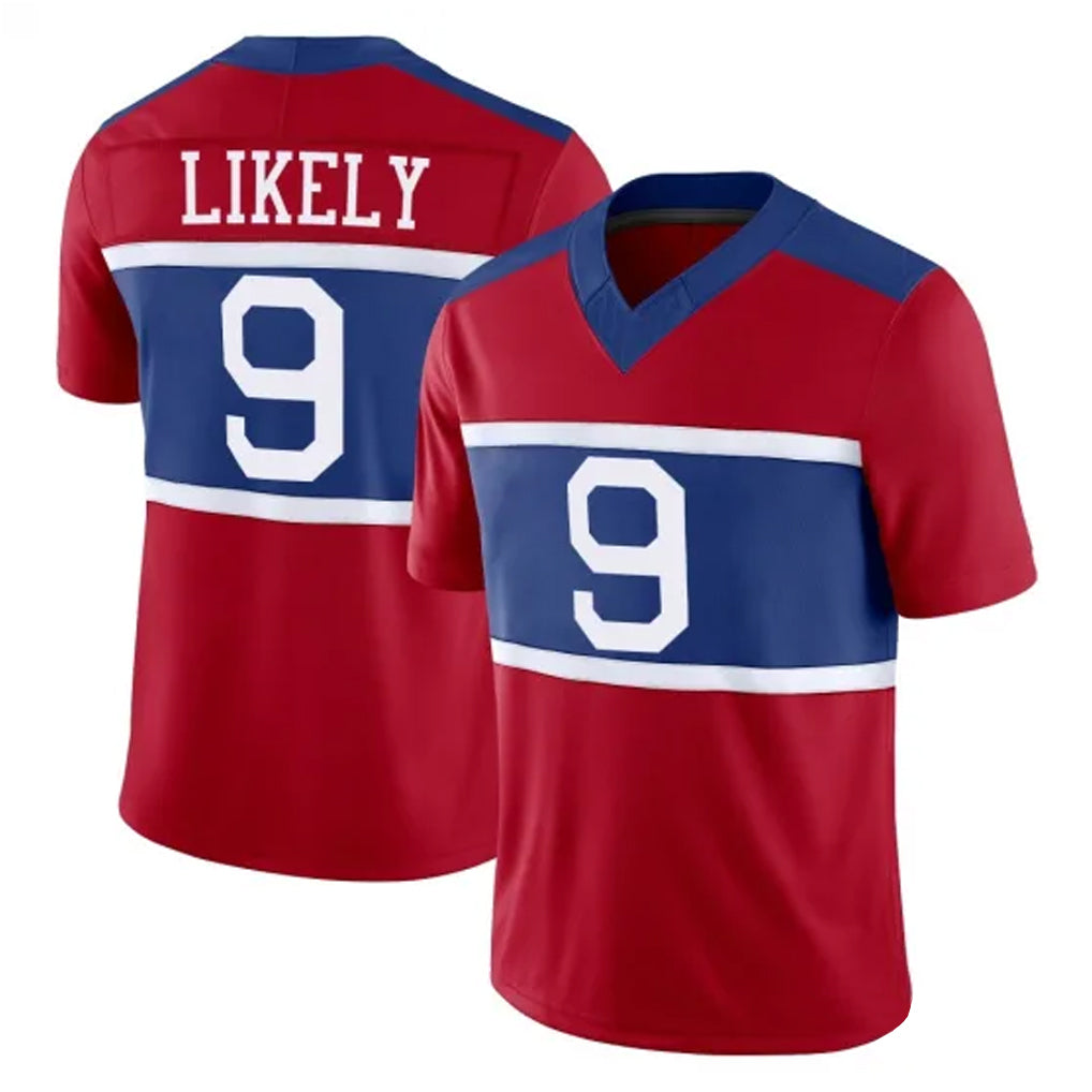 NY.Giants #9 Lsaiah Likely Player Red Century Vapor F.U.S.E. Home Game Qdoa Stitched Jerseys