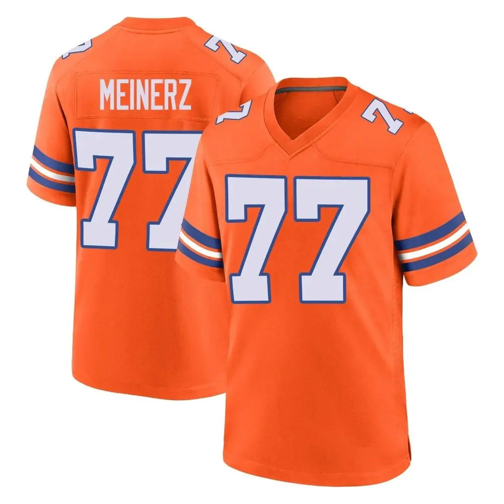D.Broncos #77 Quinn Meinerz Player Orange Alternate Collection Throwback Game Qdoa Stitched Jerseys