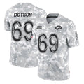 LA.Rams #69 Kevin Dotson Player Arctic Camo Salute To Service Limited Game Qdoa Stitched Jerseys
