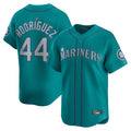 S.Mariners #44 Julio Rodriguez Player Teal Home Limited Qdoa Stitched Jerseys