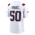 Qdoa NE.Patriots #50 Mike Vrabel White Game Retired Player Jersey
