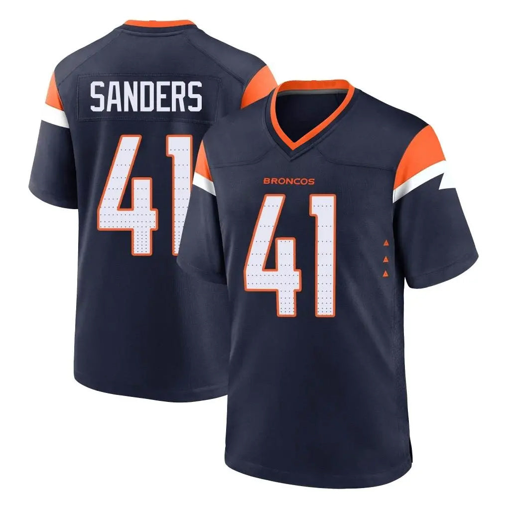 D.Broncos #41 Drew Sanders Player Navy Home Game Qdoa Stitched Jerseys