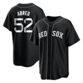 B.Red Sox #52 Wilyer Abreu Player Black Home Game Qdoa Stitched Jerseys