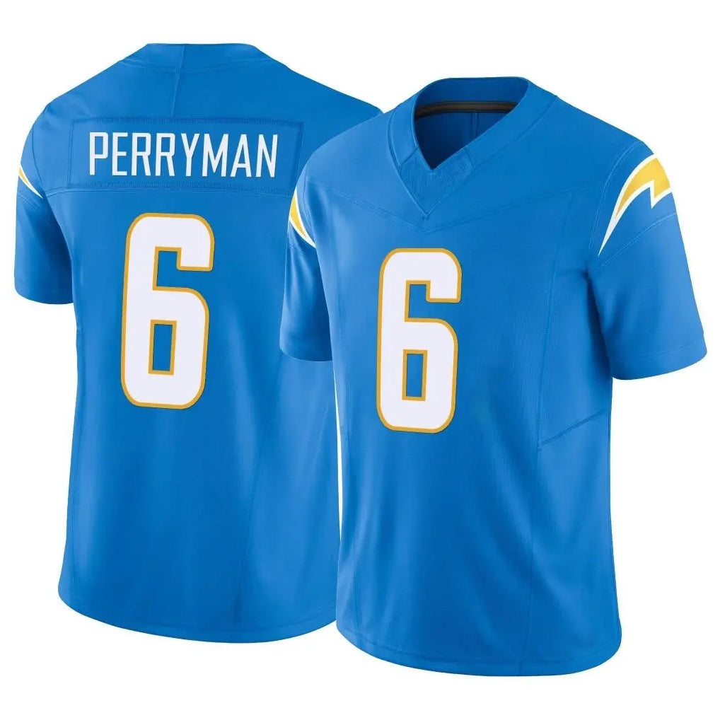LA.Chargers #6 Denzel Perryman Player Blue Limited Vapor F.U.S.E. Home Game Qdoa Stitched Jerseys