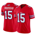 B.Bills #15 Greg Rousseau Player Red Vapor F.U.S.E. Jersey Limited Home Game Qdoa Stitched Jerseys