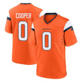D.Broncos #0 Jonathon Cooper Player Orange Home Game Qdoa Stitched Jerseys
