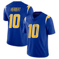LA.Chargers #10 Justin Herbert Player Royal Limited Vapor Home Game Qdoa Stitched Jerseys