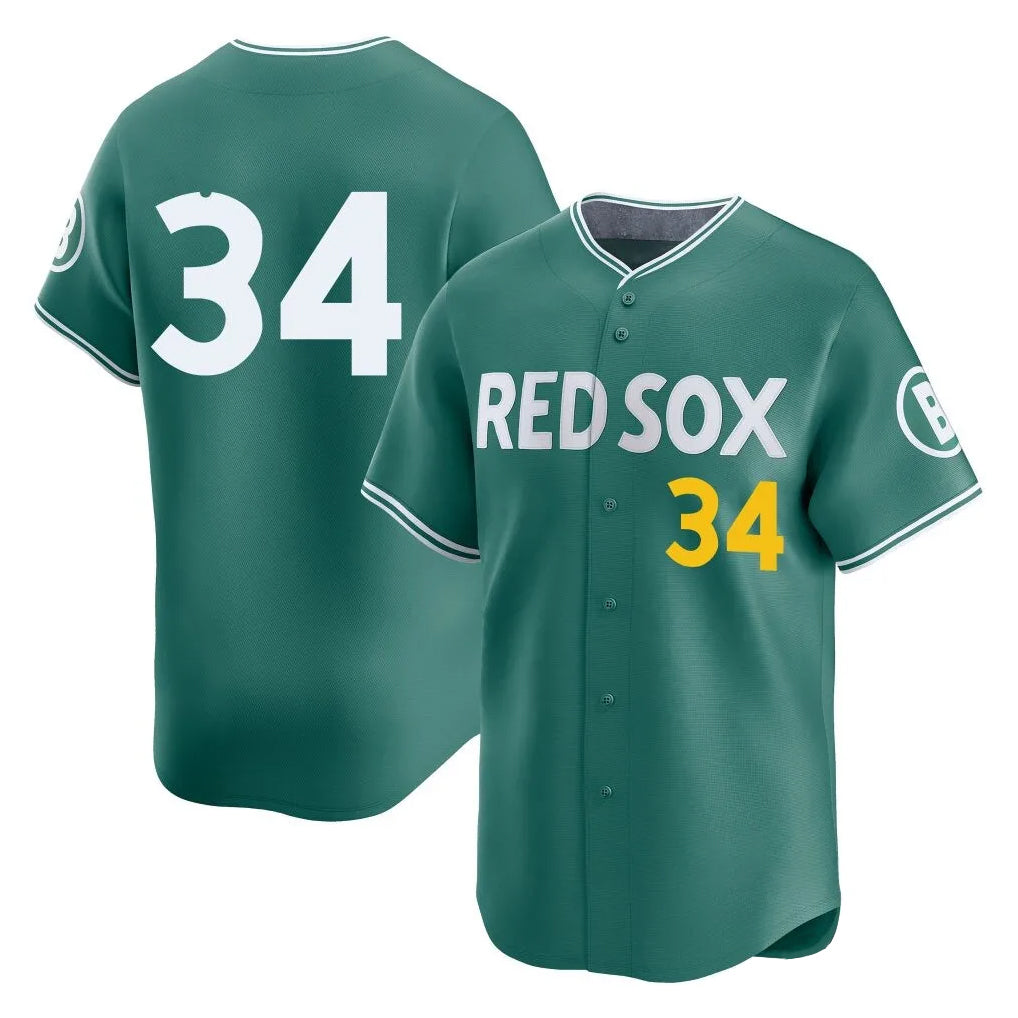 B.Red Sox #34 David Ortiz Player Green City Connect Limited Home Game Qdoa Stitched Jerseys