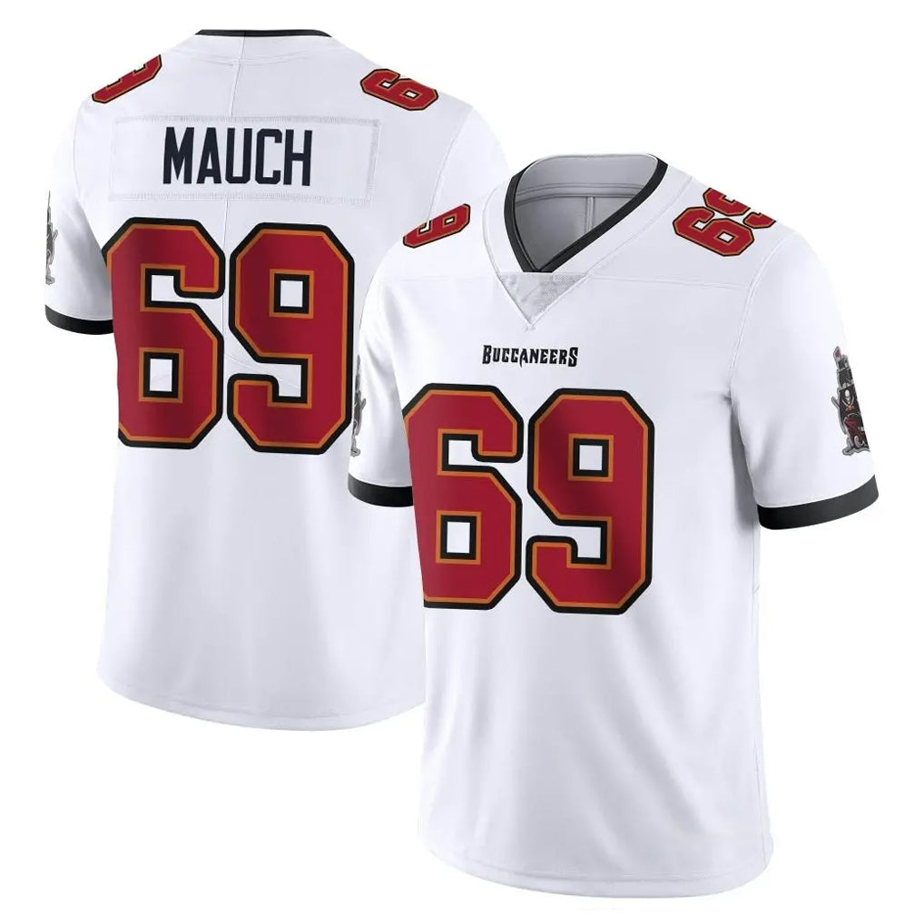 TB.Buccaneers #69 Cody Mauch Player White Limited Vapor Untouchable Home Game Qdoa Stitched Jerseys