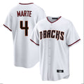 A.Diamondbacks #4 Ketel Marte Player White Home Game Qdoa Stitched Jerseys